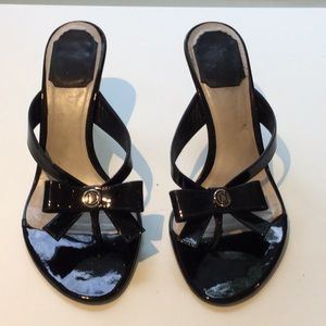 COPY - Christian Dior black patent sandals sz36 1/2